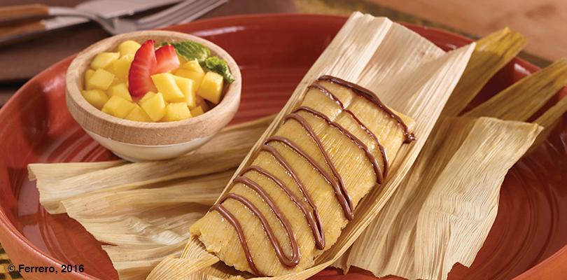 TAMALES DE MAÏS SUCRÉS AVEC DU NUTELLA®