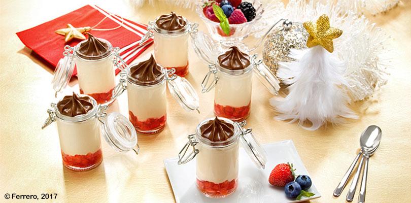 VERRINES DE MOUSSE DE YAOURT AUX FRAISES ET AU NUTELLA®