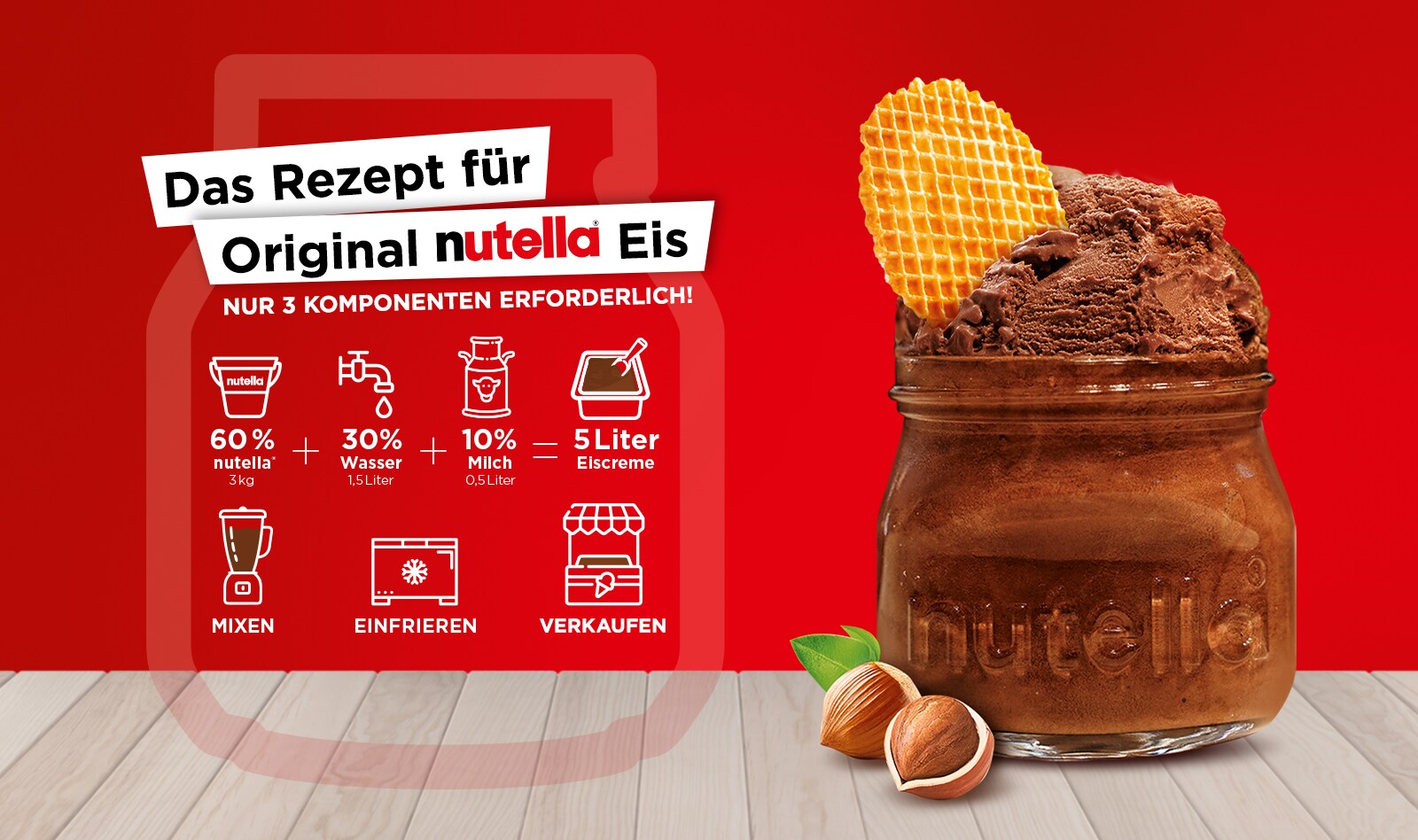 Rezept für Eis mit nutella®