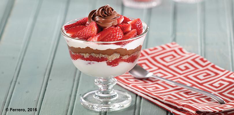 PARFAIT DE QUINOA CON FRESAS Y NUTELLA®