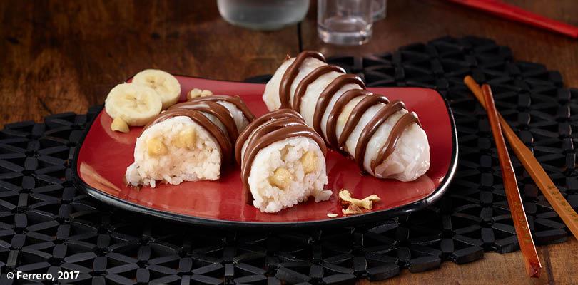 ROLLITO TAILANDÉS DE ARROZ GLUTINOSO Y PLÁTANO CON NUTELLA®