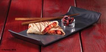 panquenques moo shu de fruta y cereales con nutella®