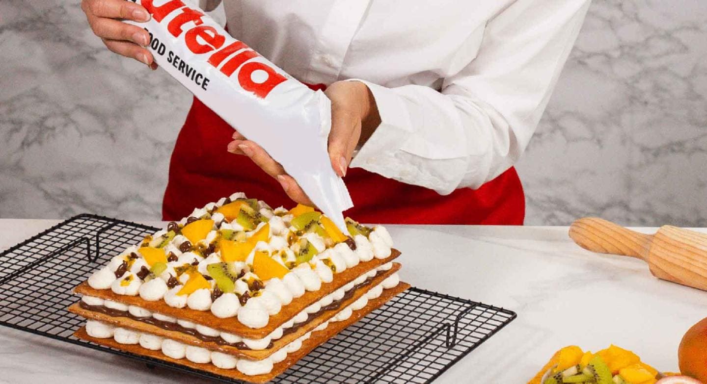 Mille feuilles fruits de la passion au Nutella ®