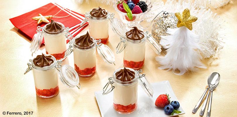 YOGHURT MOUSSE, STRAWBERRY AND NUTELLA® CUP
