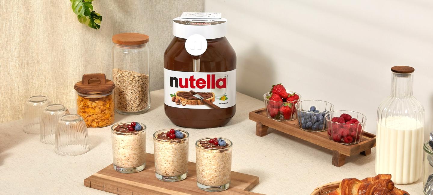 overnight oats with electronic dispenser