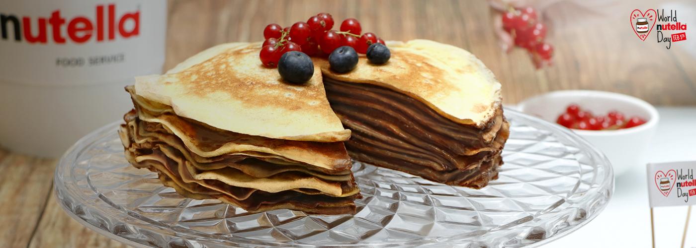Crepes Cake with Nutella recipe