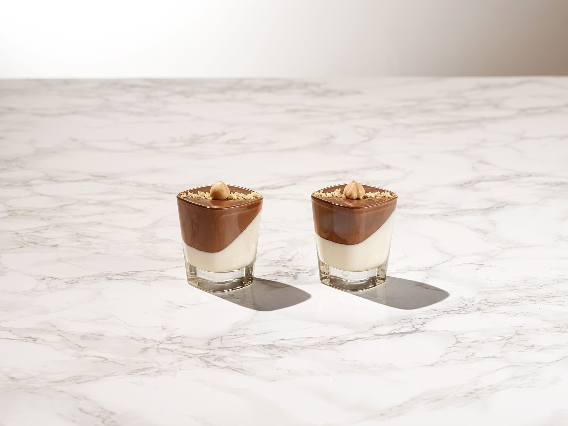 Bicchierini con panna cotta e Nutella