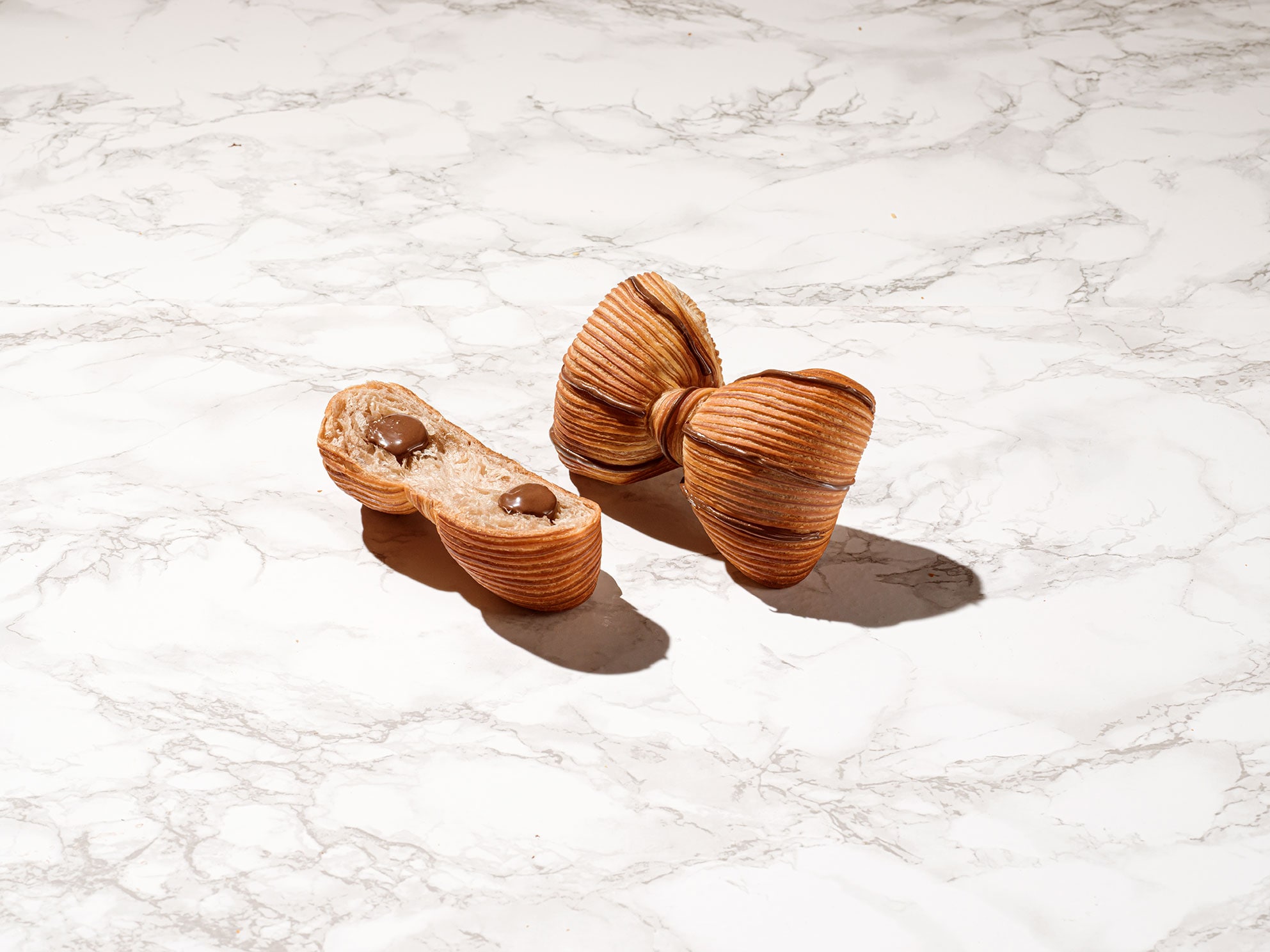 Papillon croissant con Nutella