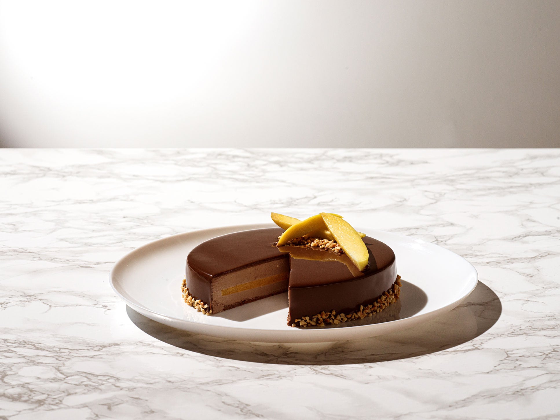 Torta con Nutella e mango