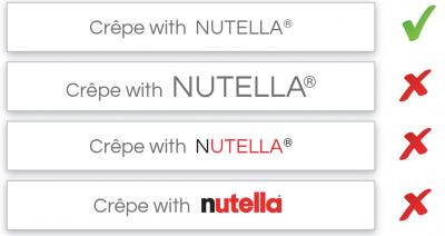 Use of Logo Nutella