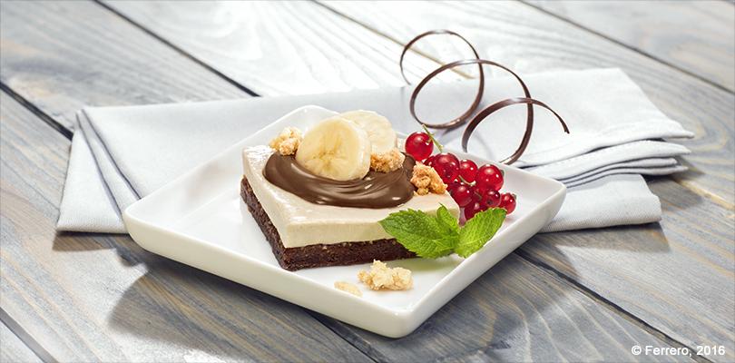 BROWNIE ALLA NOCCIOLA E BANANA CON NUTELLA<sup>®</sup>