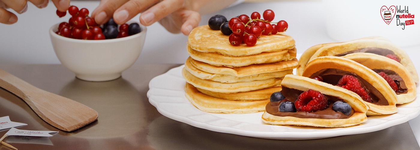 Pancakes Tacos with red fruits Pancakes Tacos with red fruits