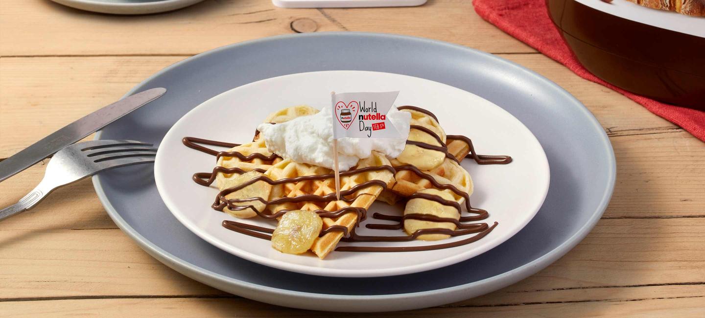 Banoffee waffles
