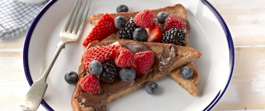 Nutella Pancakes with fruits