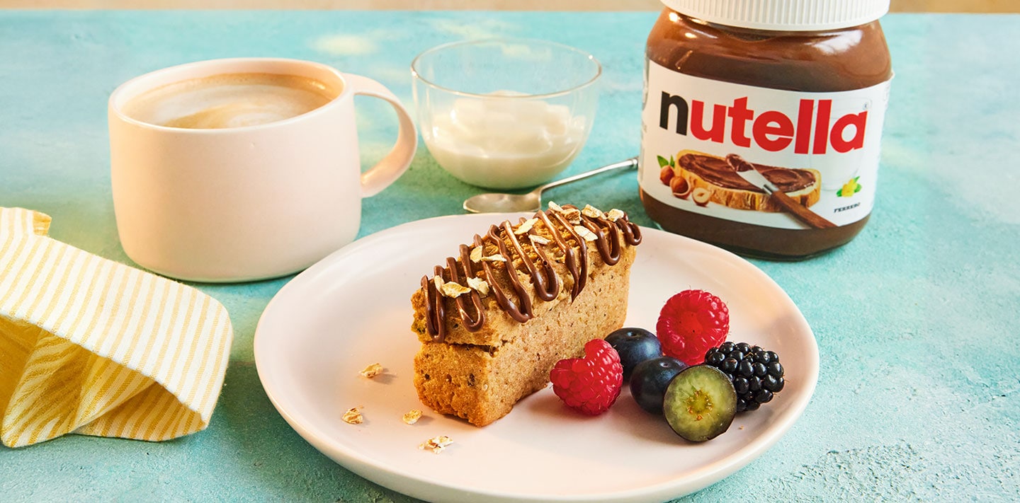 Mini Banana Loaves with Chia Seeds, Oats, and Nutella®