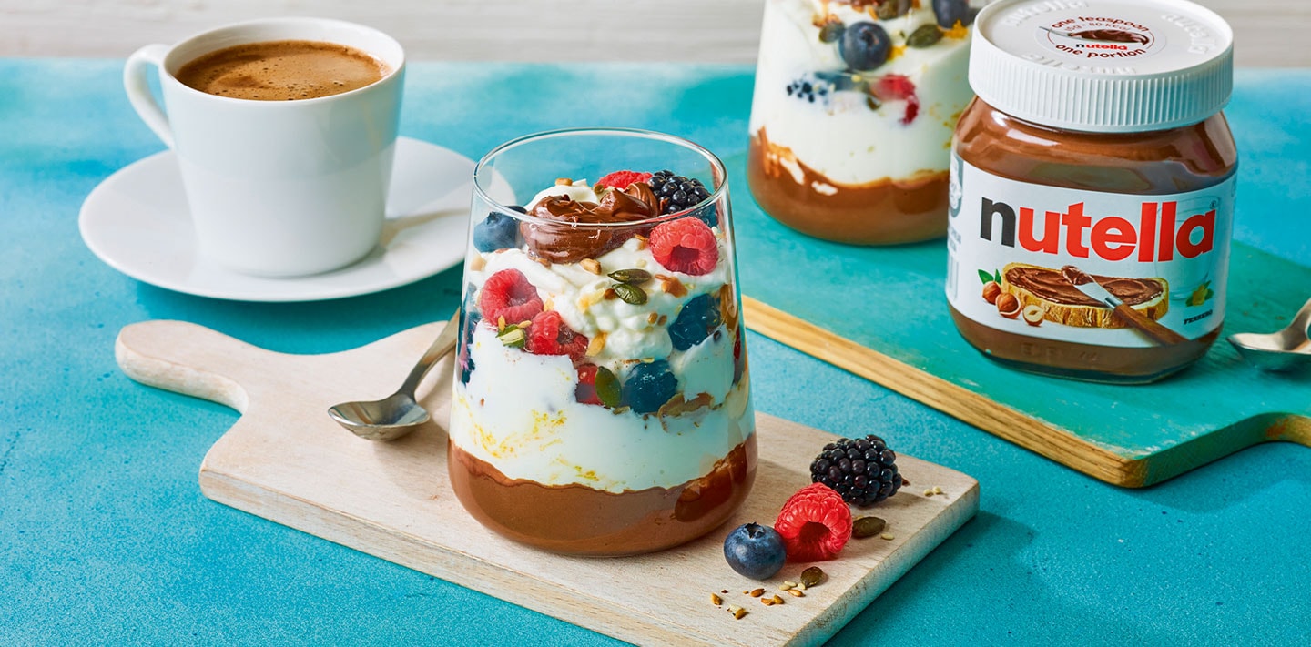 Mixed Berry and Nut Yoghurt Parfait with Nutella®
