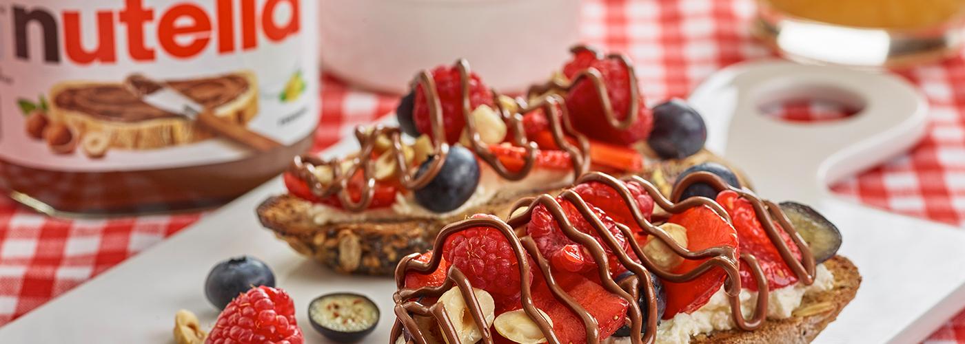 Nutella® breakfast bruschetta with summer berries
