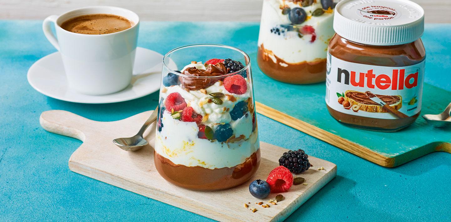 Mixed Berry and Nut Yoghurt Parfait with Nutella®