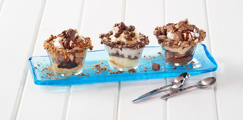 MINI SUNDAE TRIO WITH BUTTERFINGER®, BABY RUTH® AND BUNCHA CRUNCH®