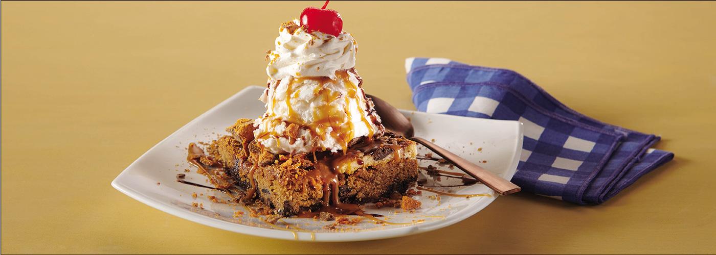 Butterfinger® Brookie cookie Ice Cream sundae Butterfinger® Brookie cookie Ice Cream sundae