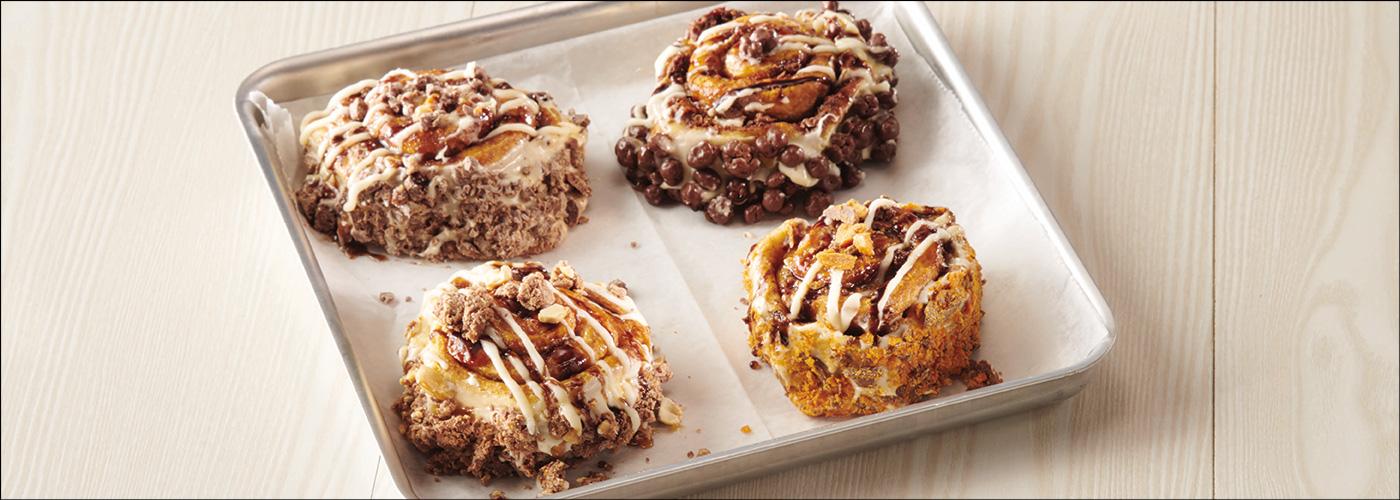Candy topped cinnamon rolls