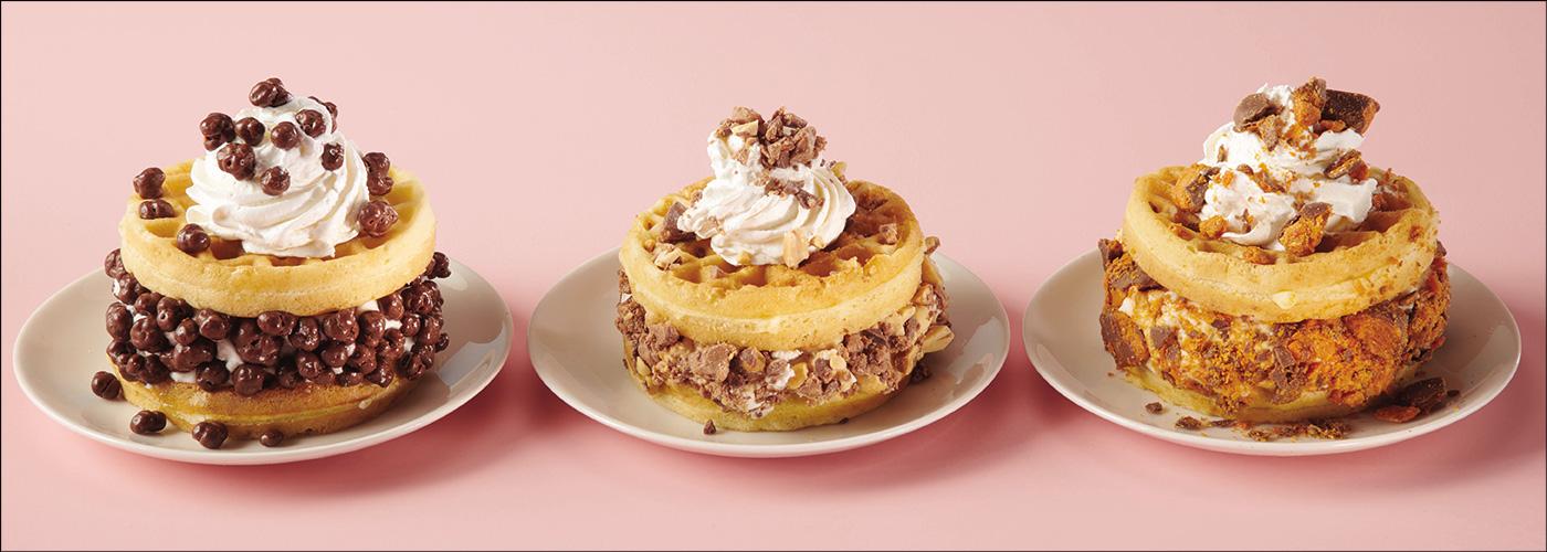 Waffle ice cream sandwiches Waffle ice cream sandwiches