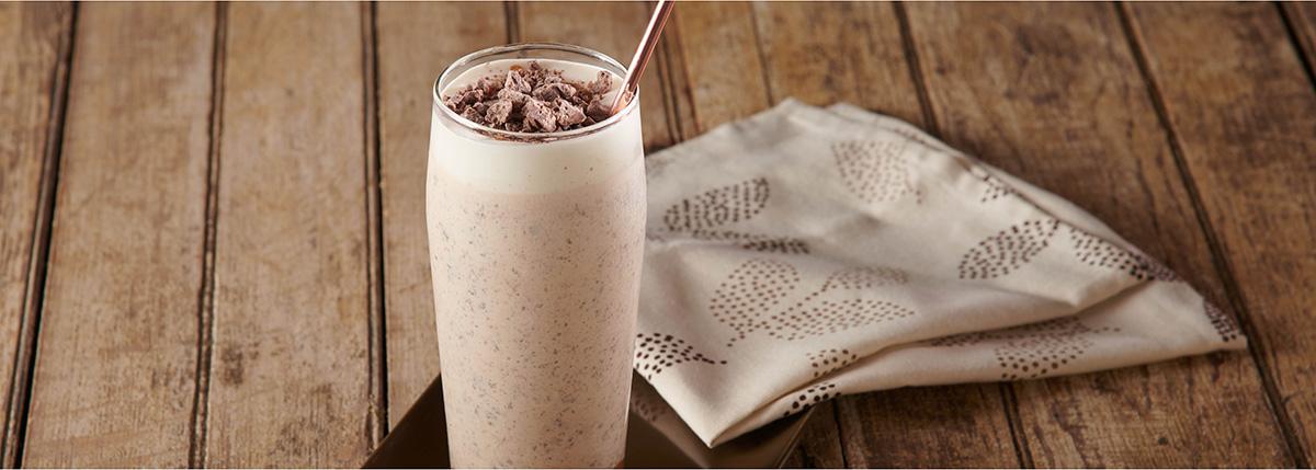 Caramel Chai Milkshake with Crunch Pieces® Caramel Chai Milkshake with Crunch Pieces®
