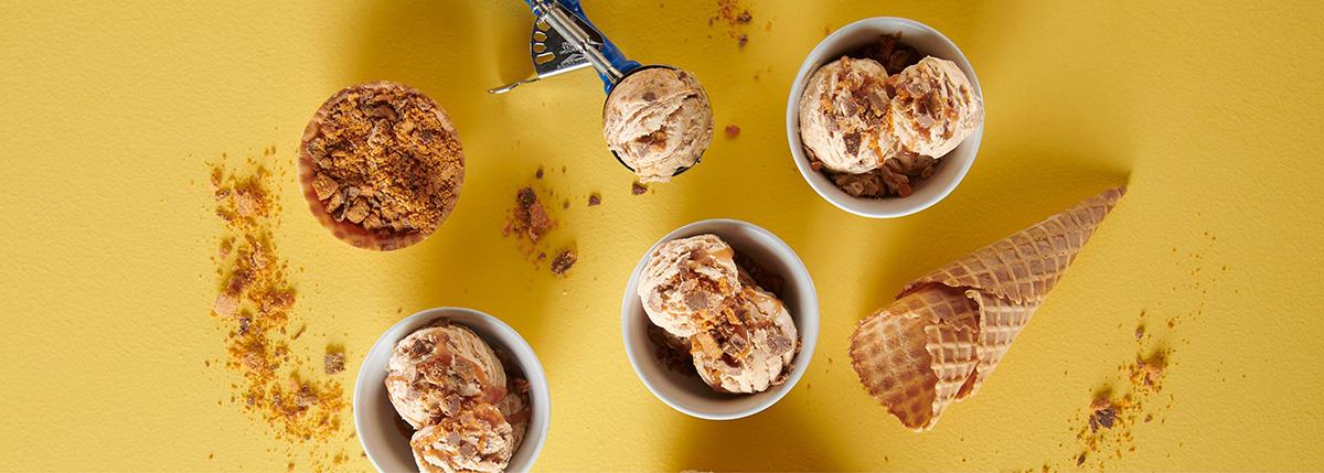 Toffee Swirl Peanut Butter Ice Cream with Butterfinger®