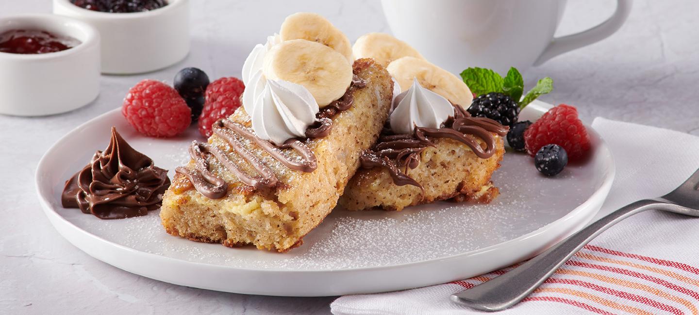 Banana Bread French Toast Dippers made with Nutella®