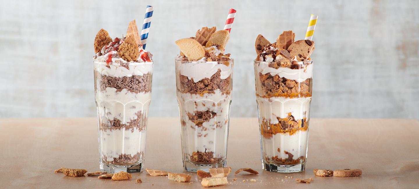 Triple Decker Candy & Cookie Milkshakes