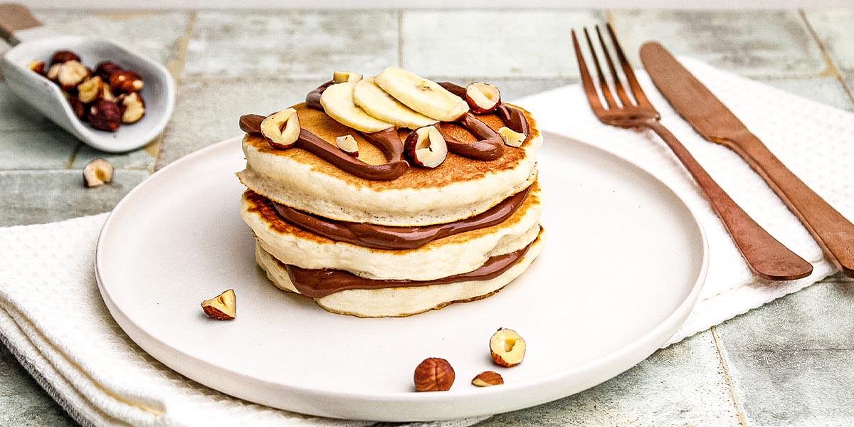 Banana Pancakes made with Nutella