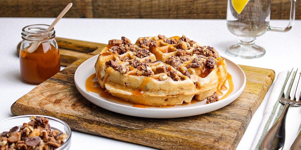 Belgian Waffles made with Babyruth