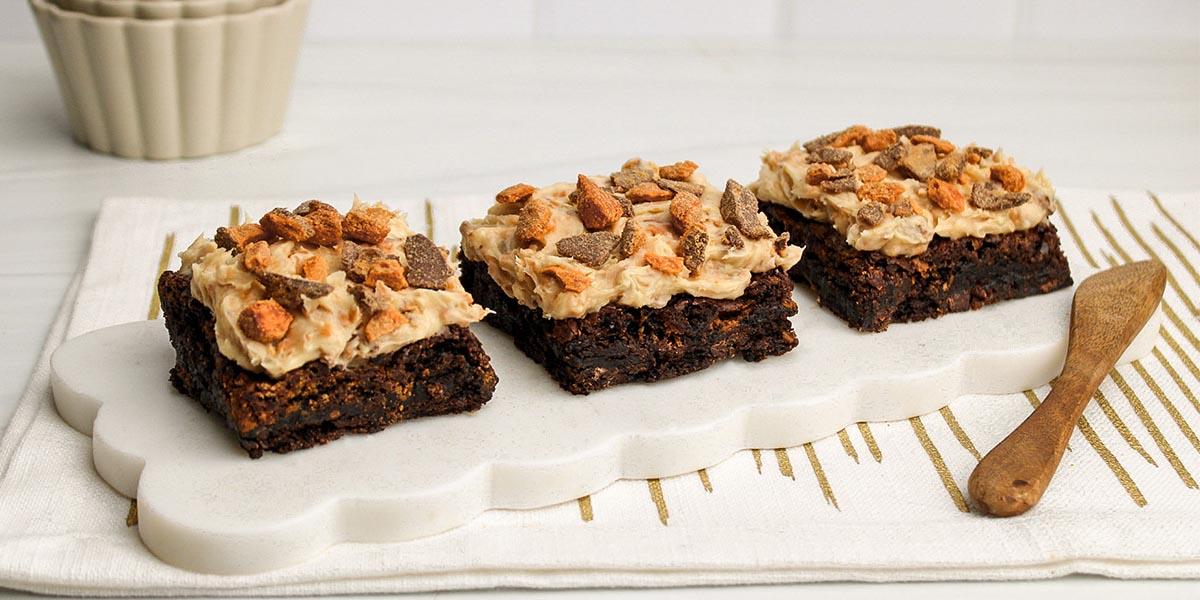 Brownies made with Butterfinger Brownies made with Butterfinger