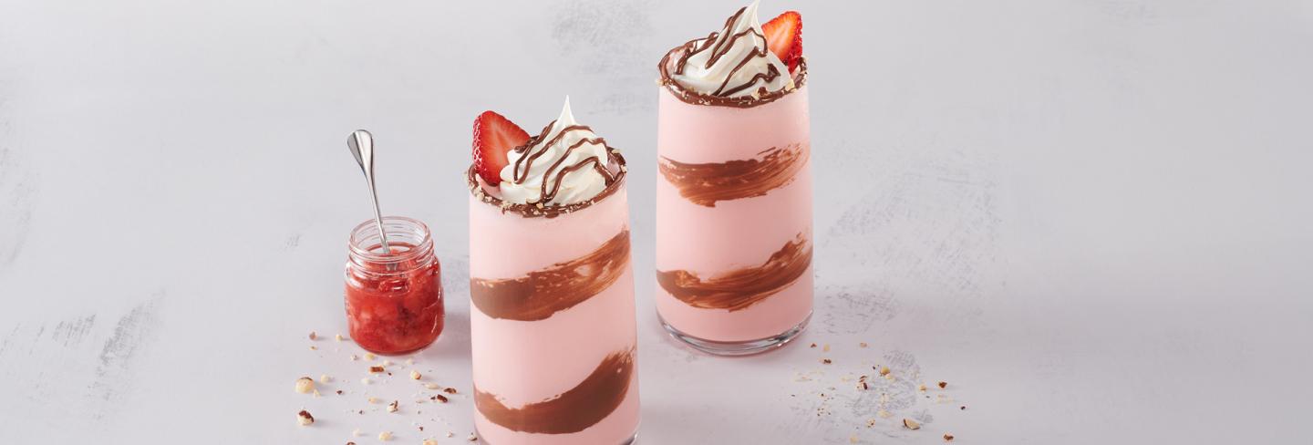 Quickblend Vanilla Strawberry Nutella Milkshake