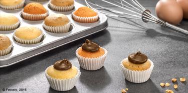 Trio of mini-muffins with Nutella®